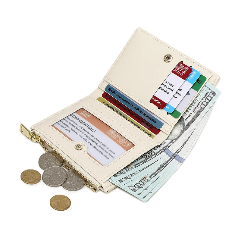 women's short wallet crocodile soft skin purse