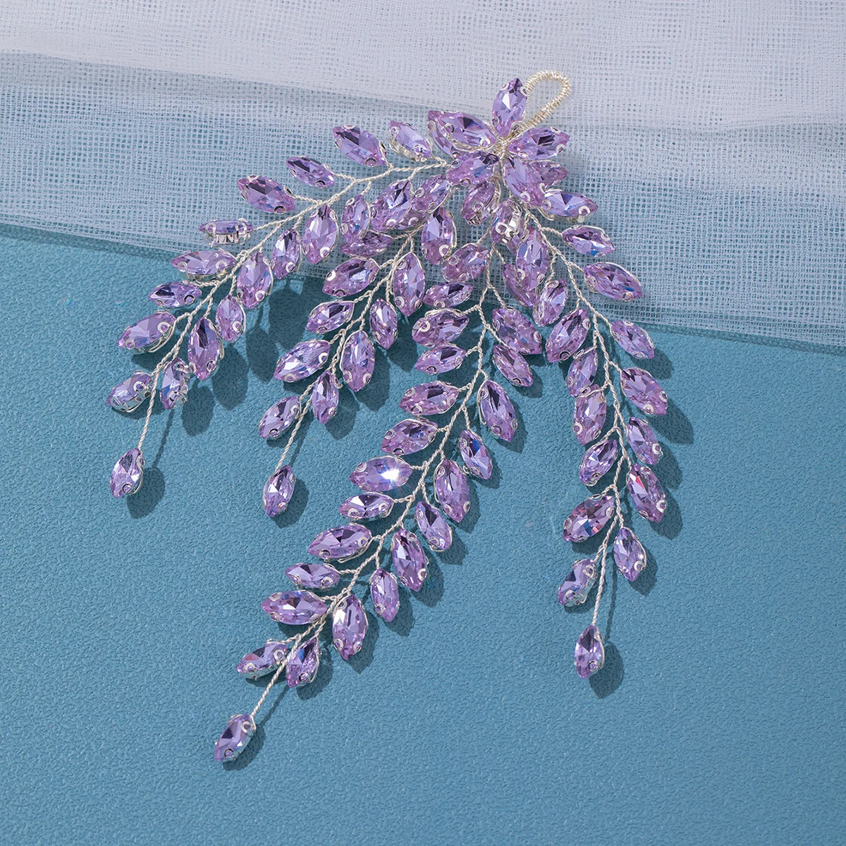 Fashion Leaf Zircon Bridal Headpiece Tiara Accessories