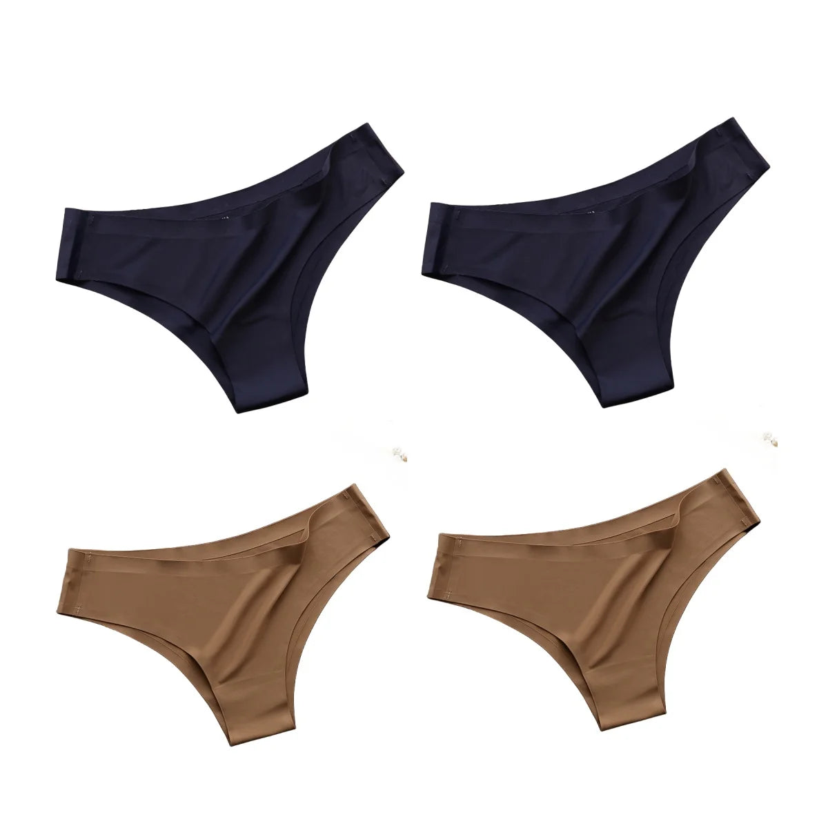 4PCS/Set Seamless Panties Ice Silk