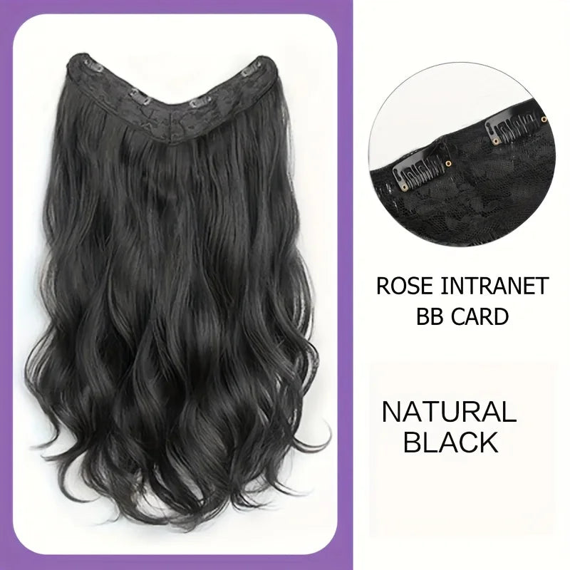 Synthetic Long Wavy U-shaped Clip In Hair Extensions