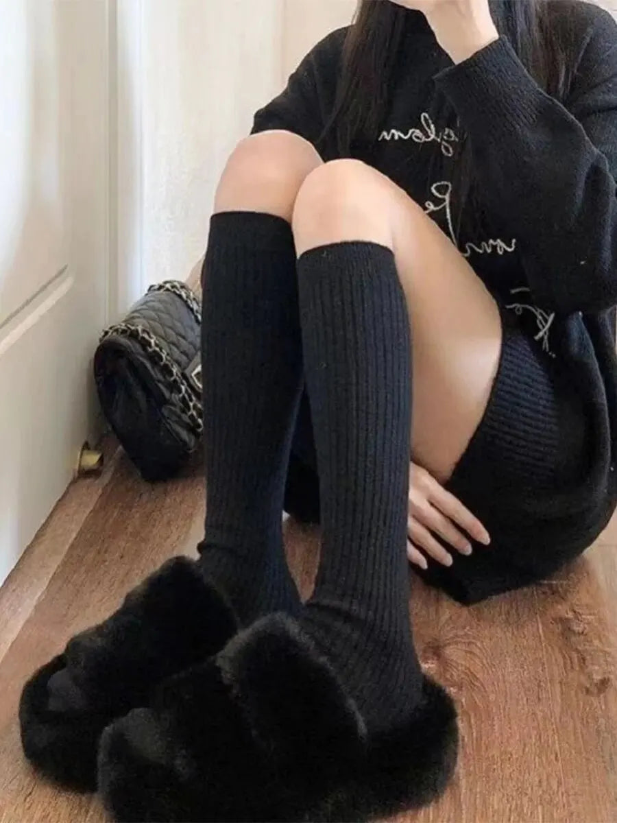 Warm Women Long High The Stockings Cotton Knee Over Thigh Socks