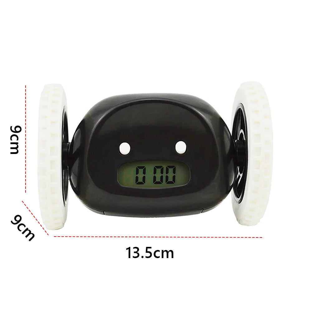 Move Jump Alarm Clock on Wheels