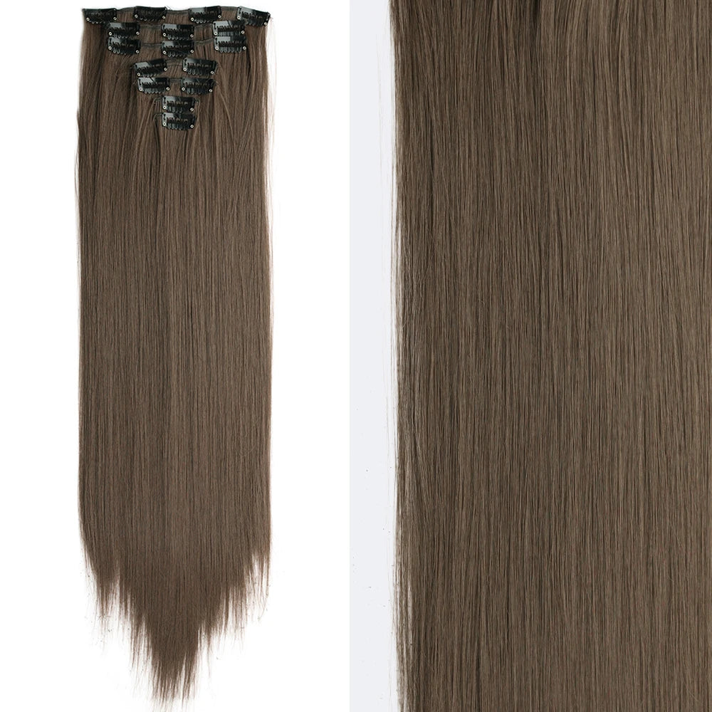 7Pcs/Set 16 Clips Hair Extension