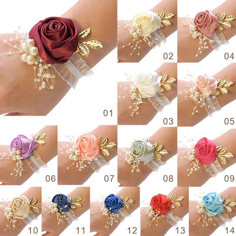 Bridesmaid Faux Rose Bracelet