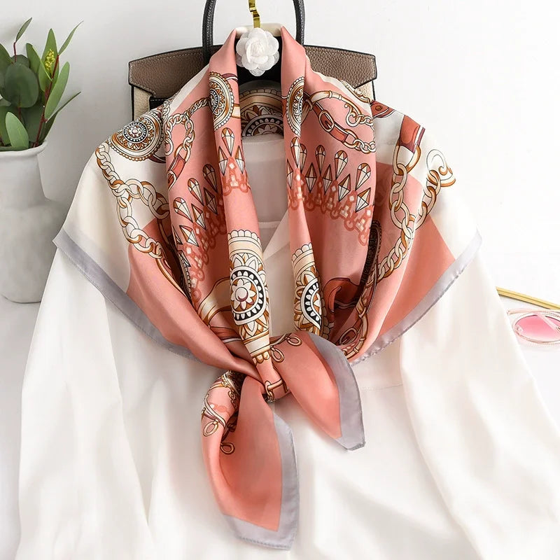 90*90cm Women Scarf Silk