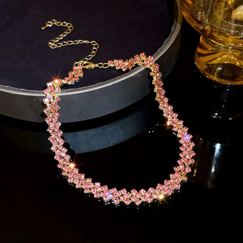 Full Rhinestone Choker Necklace
