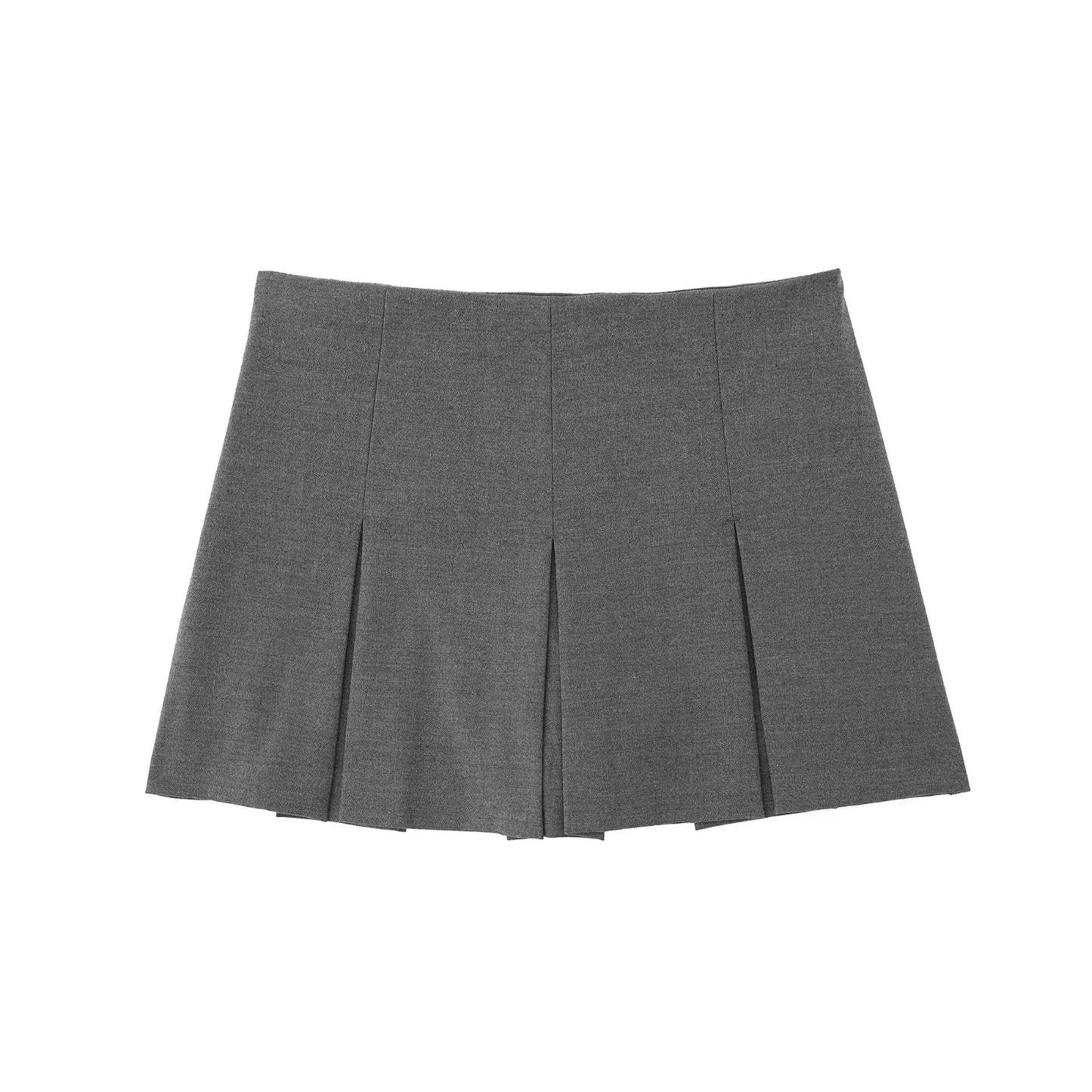 Side Zipper Skirts Shorts Vintage High Waist