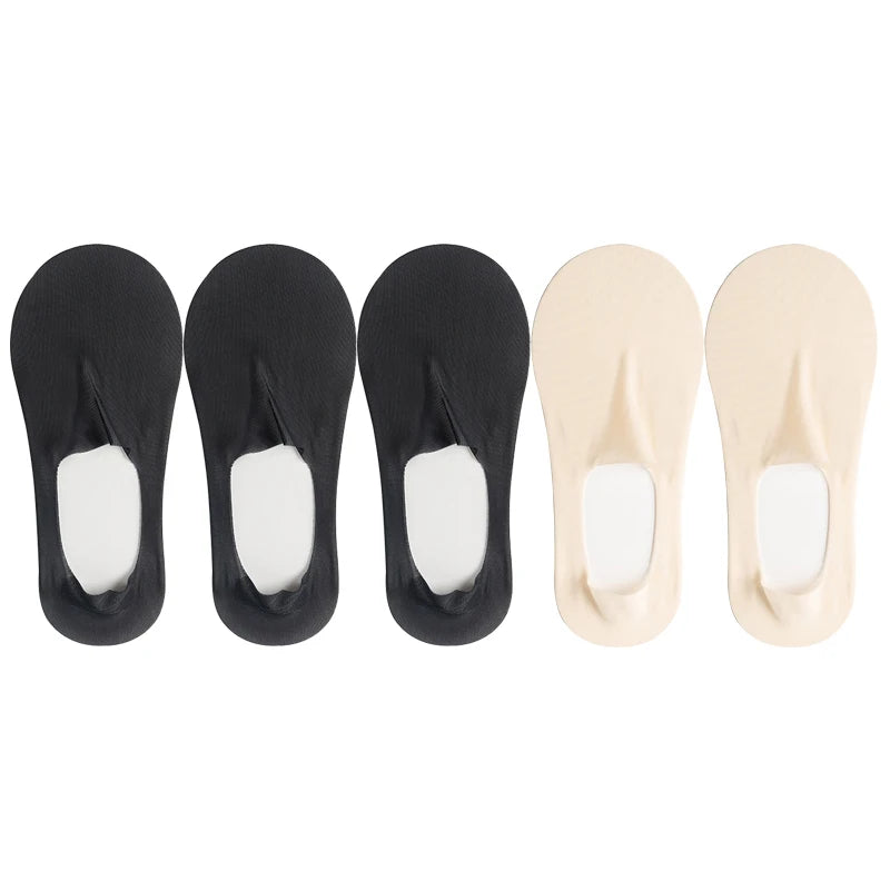 Ice Silk Solid Boat Socks