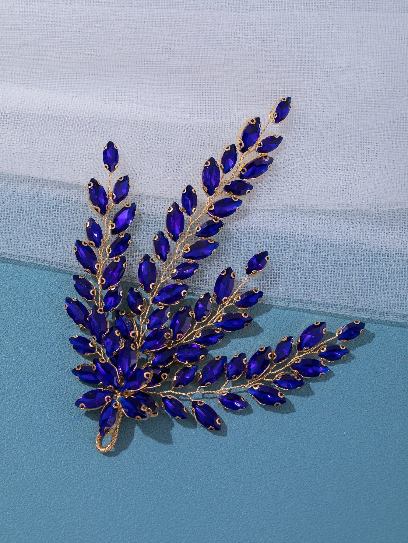 Fashion Leaf Zircon Bridal Headpiece Tiara Accessories