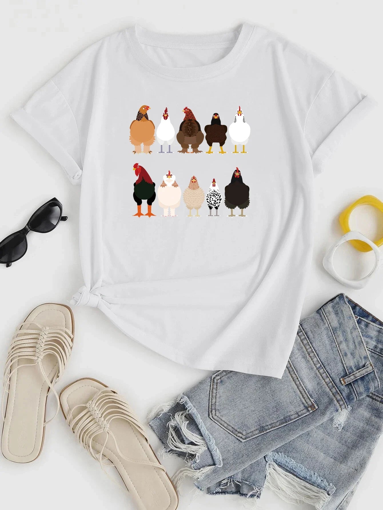 Chicken Crew Neck T-shirt