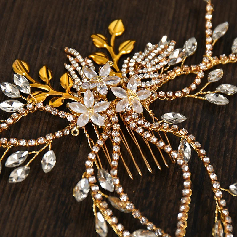 Crystal Pearl Bridal Tiaras Accessories