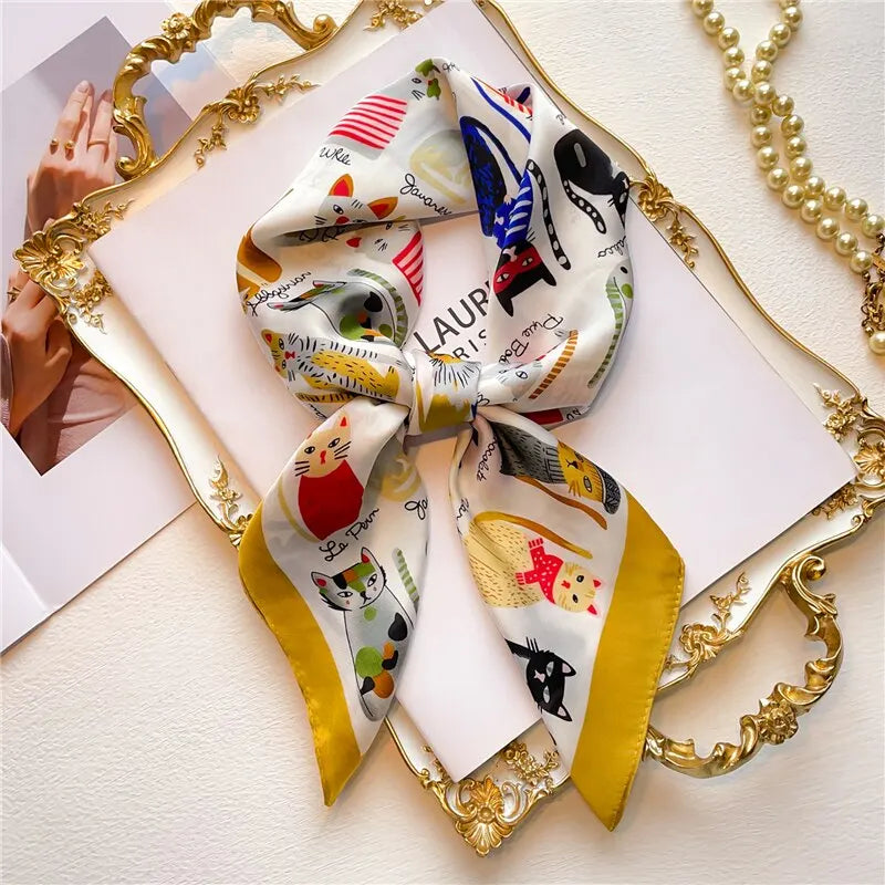 70cm Silk Feeling Square Scarf