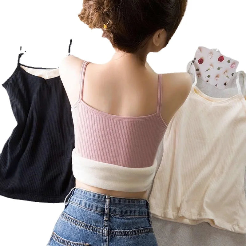 Sexy Elasticity Female Thin Velvet T-shirt Sleeveless Tops