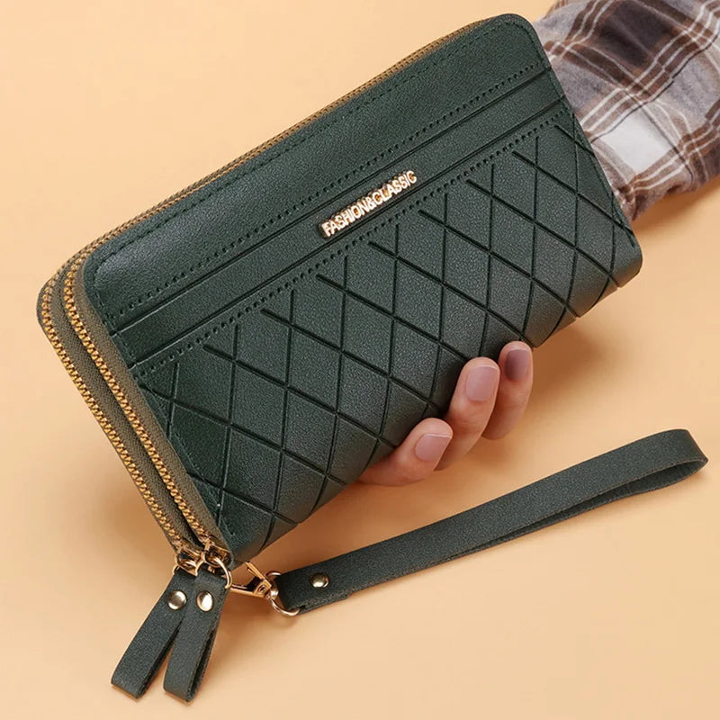 Double Zipper Long Wallet
