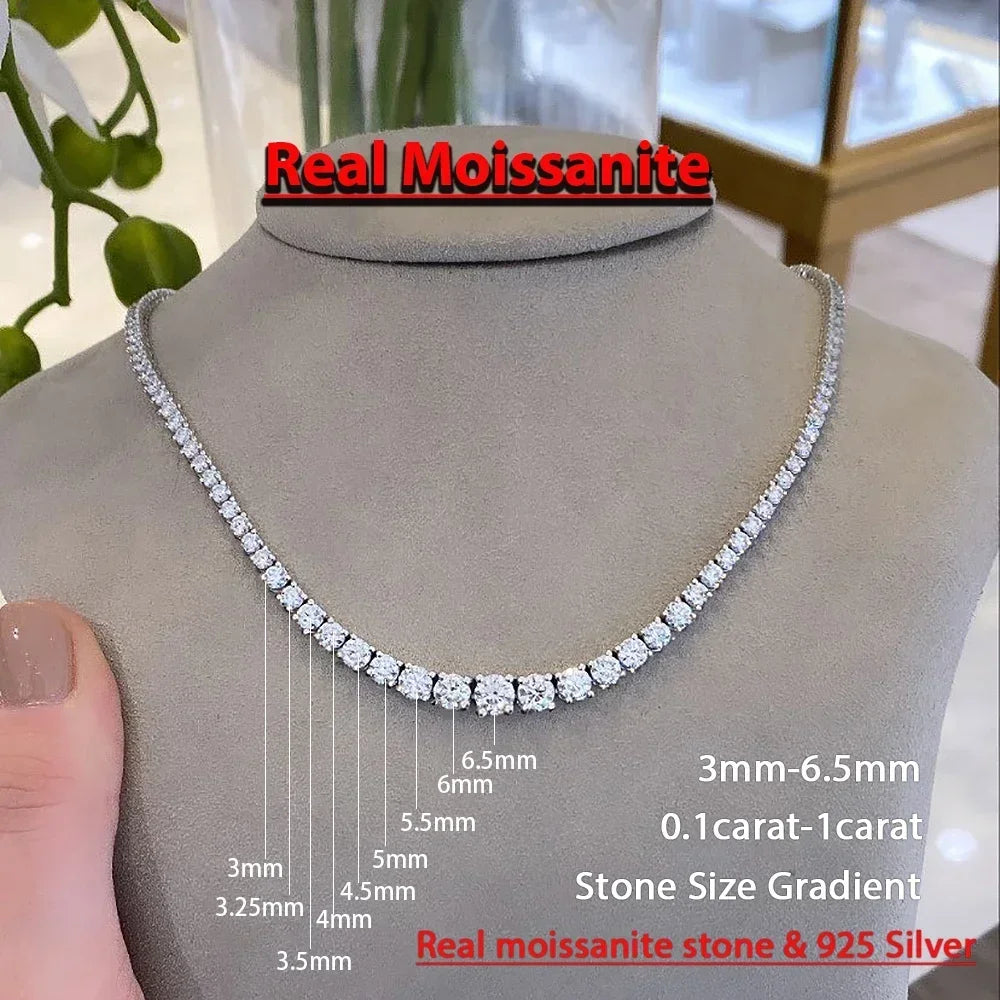 Full Moissanite Tennis Necklace