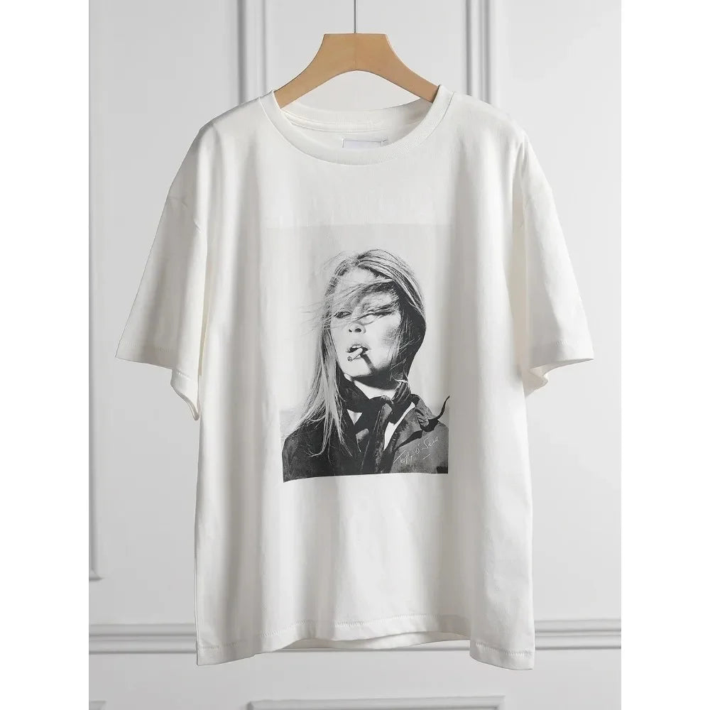 Pure Cotton Retro Casual T-shirt