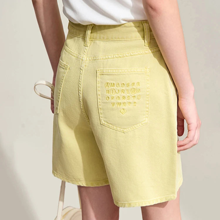 Minimalism Women Denim Shorts