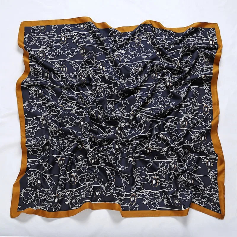 90*90Cm Square Scarf Twill Silk Bandana Pashmina