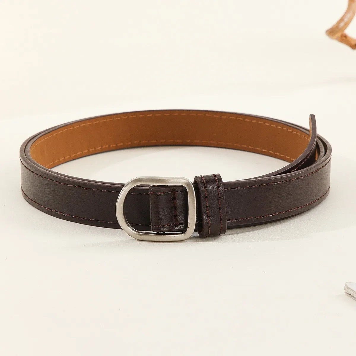 Lazy Belt Casual Simple Perforated Women'S Belt