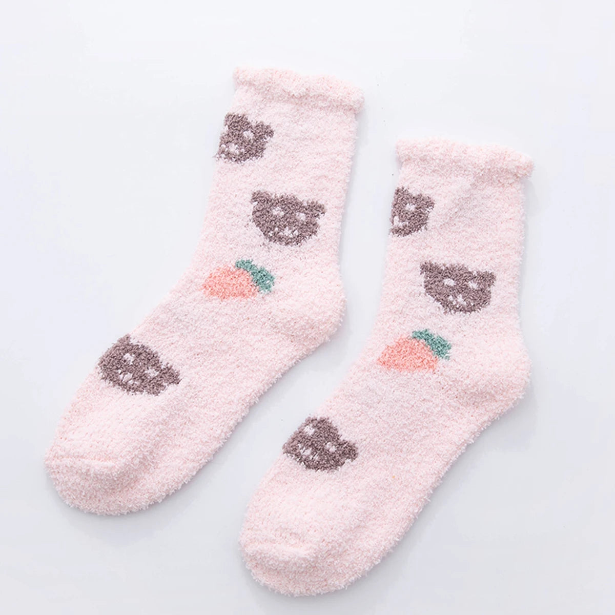 Women's Warm Solid Color Floor Socks