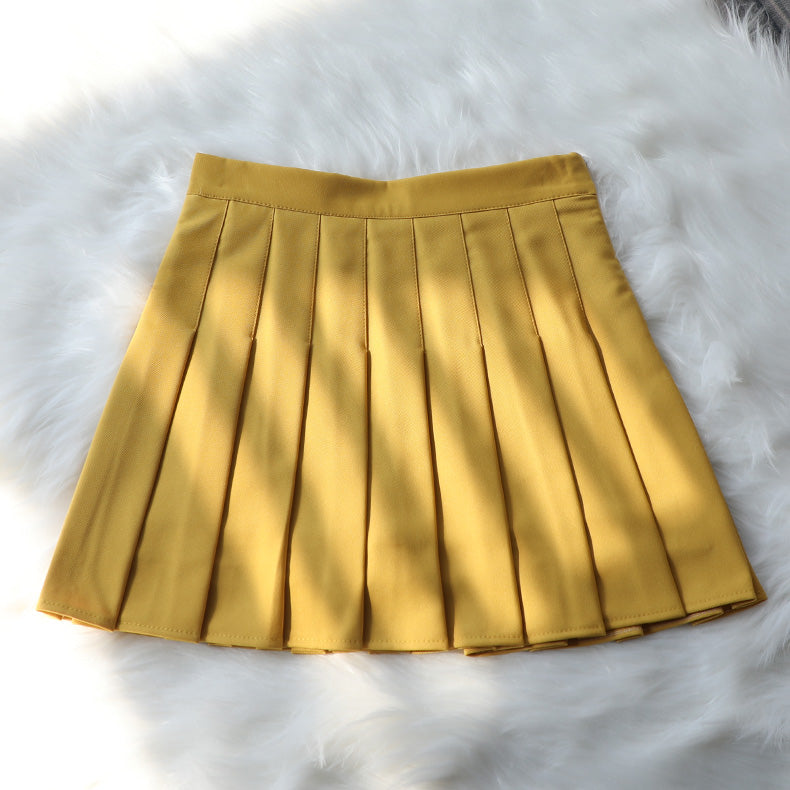 High Waist A-Line Short Skirt