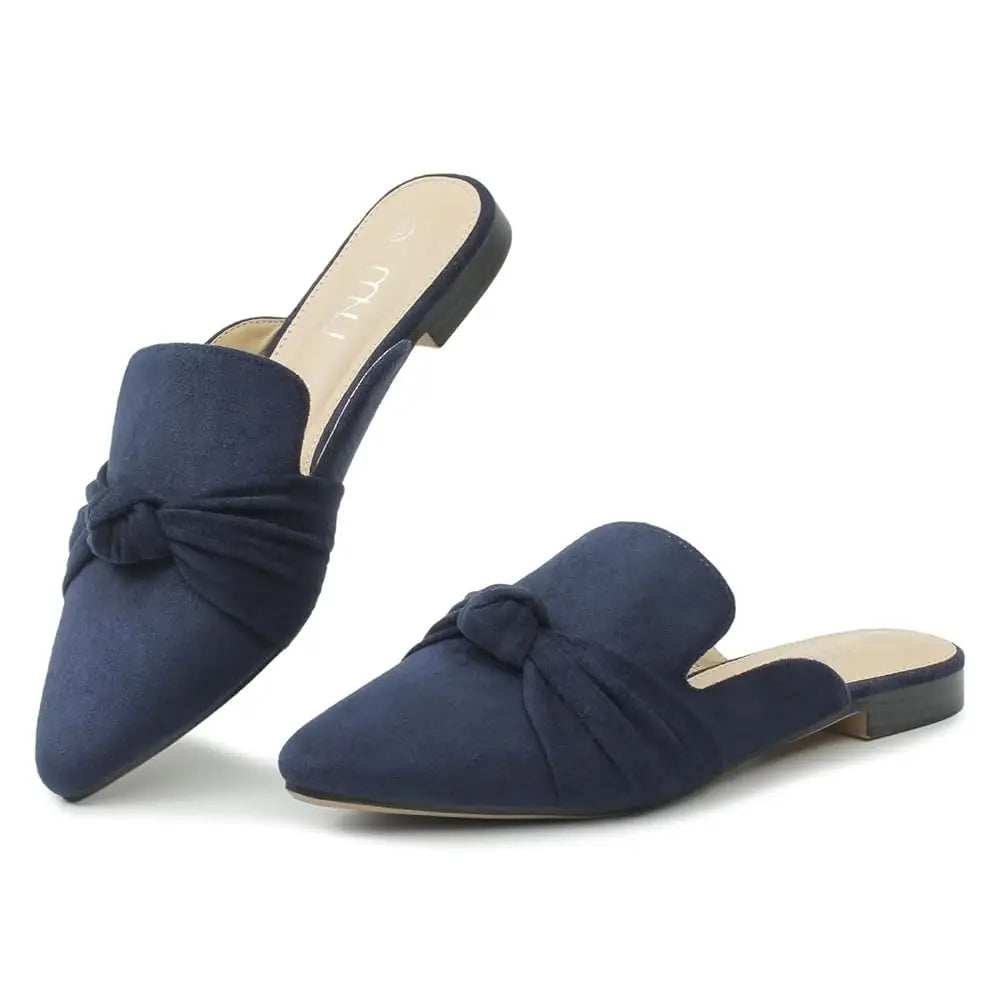 Suede Leather Slip-On Mules shoes