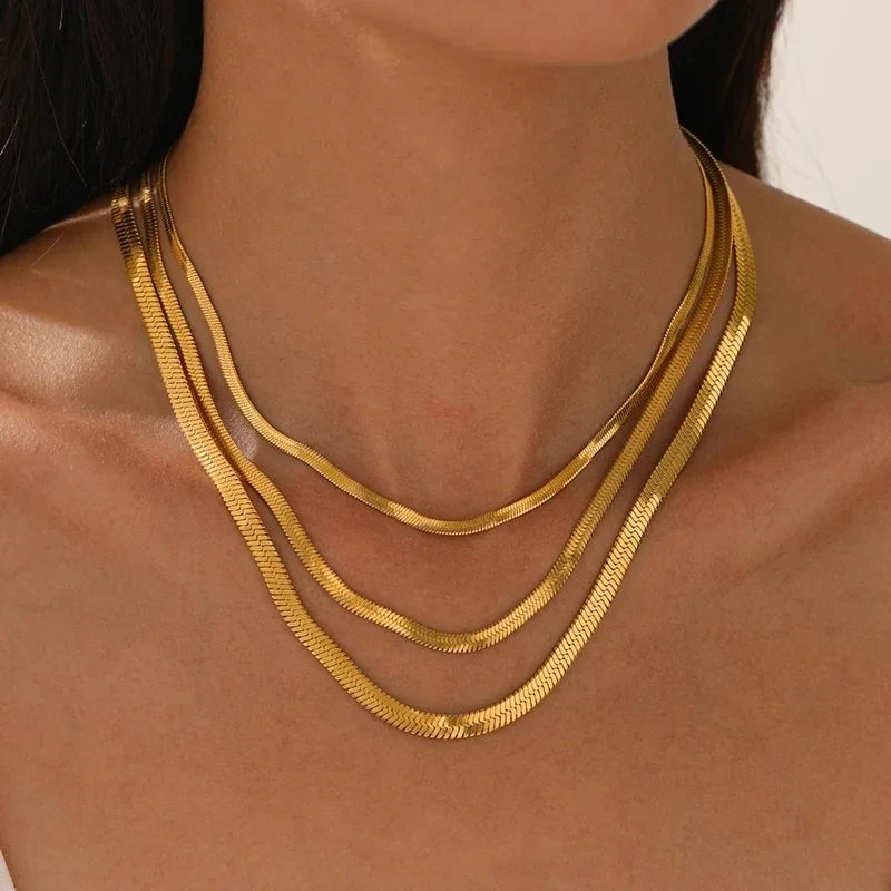 925 sterling silver Gold Snake Chain
