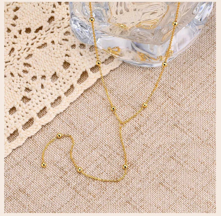 Gold Plated Lariat Necklace