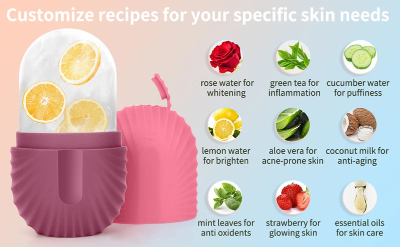 Ice Face Roller Ice Cube Beauty Massage Silicone