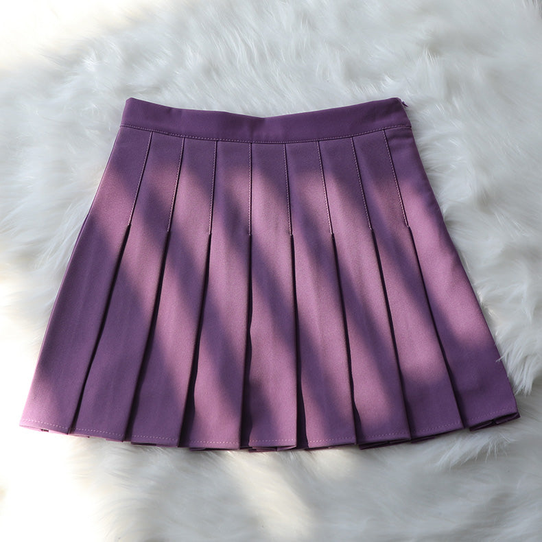 High Waist A-Line Short Skirt