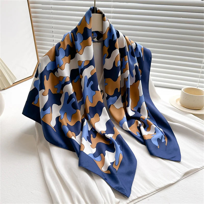 90*90Cm Square Scarf Twill Silk Bandana Pashmina