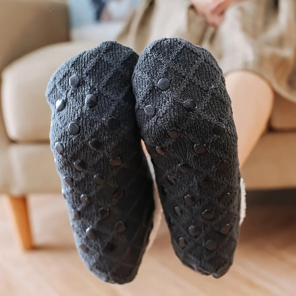 Women's Warm Solid Color Floor Socks