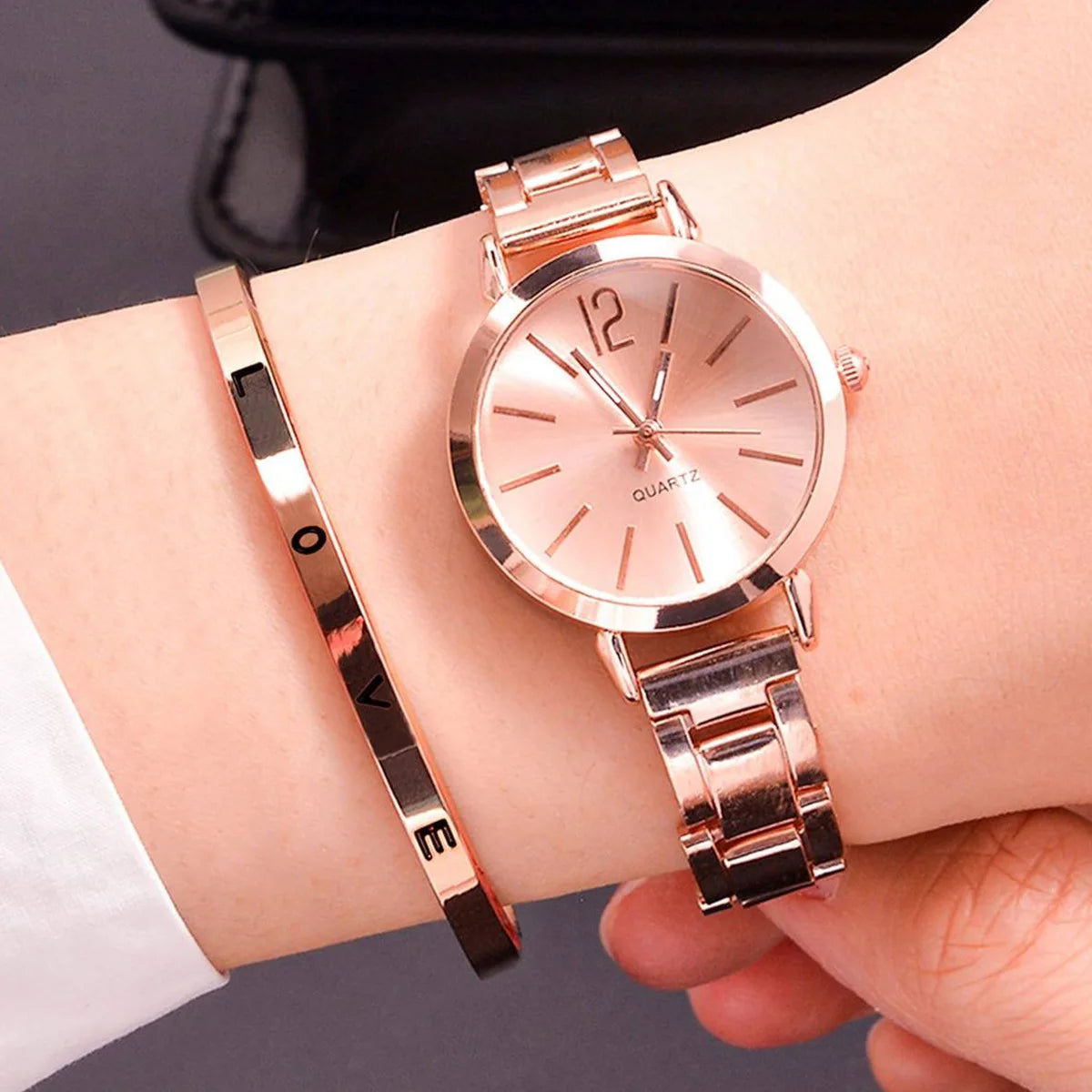 Gold Bracelet Quartz Wristwatch Watches