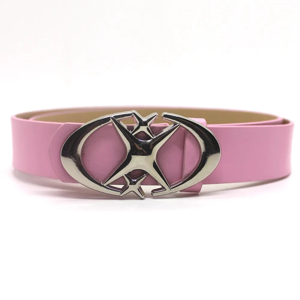Punk Moon Star Buckle Belt Design