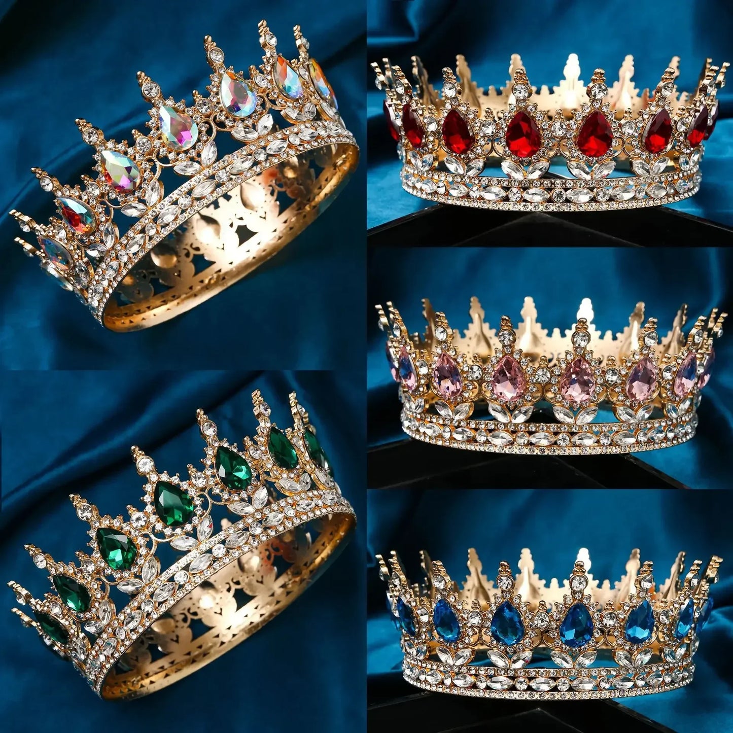 Baroque Round Wedding Crown