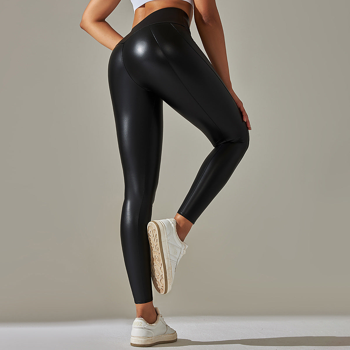 Women Sexy Skinny PU Leather Pants High Waist