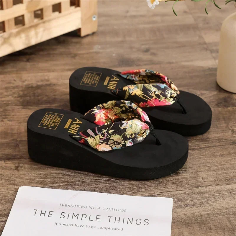 Platform Slippers Casual Outside Wedges Sandals