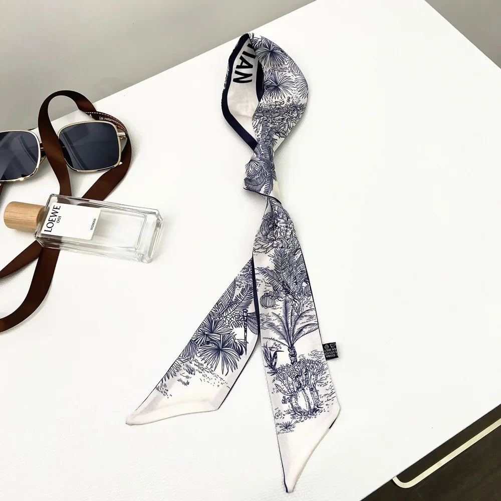 Spring Luxry Design Women Silk Ribbon Scarf