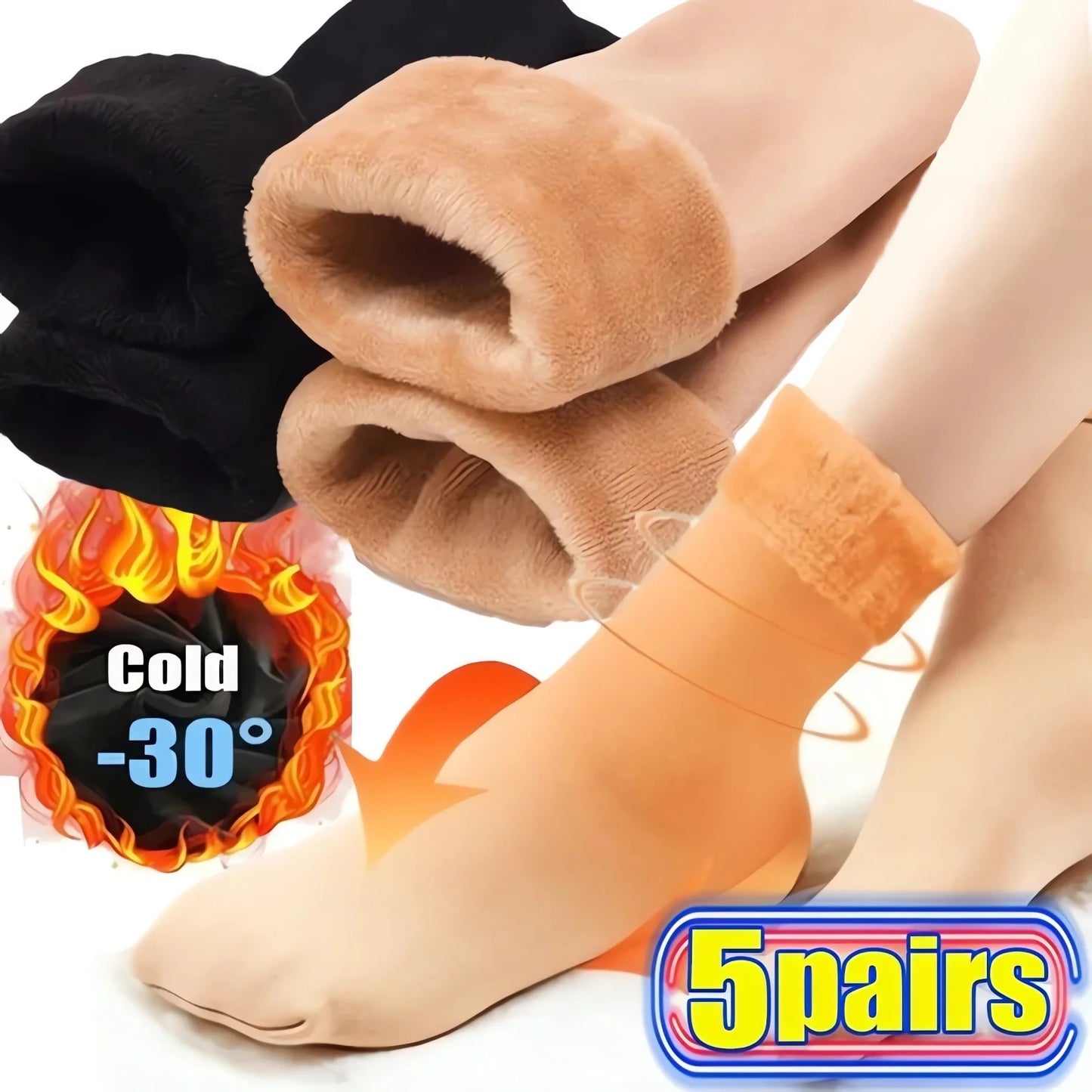 Warm Solid Women Socks
