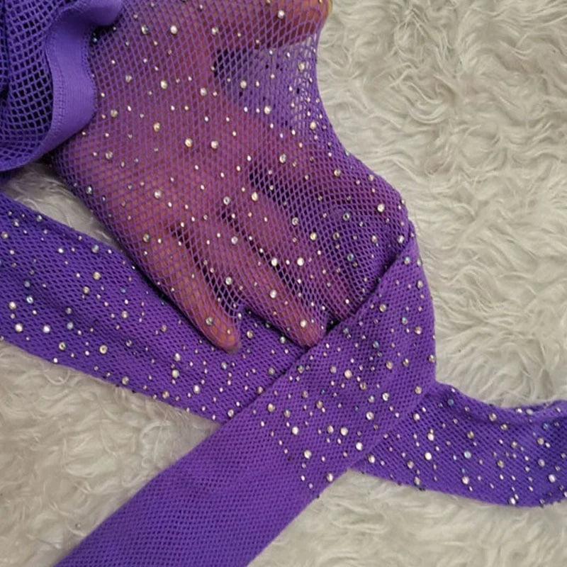 Fishnet Diamond Pantyhose Women Fashion Shiny Net Tights