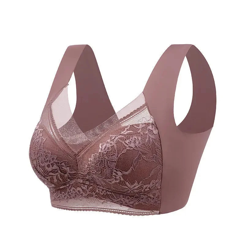 Women Large Bra Push Up Ice Silk Seamless