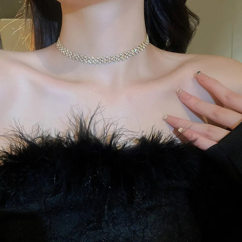 Full Rhinestone Choker Necklace