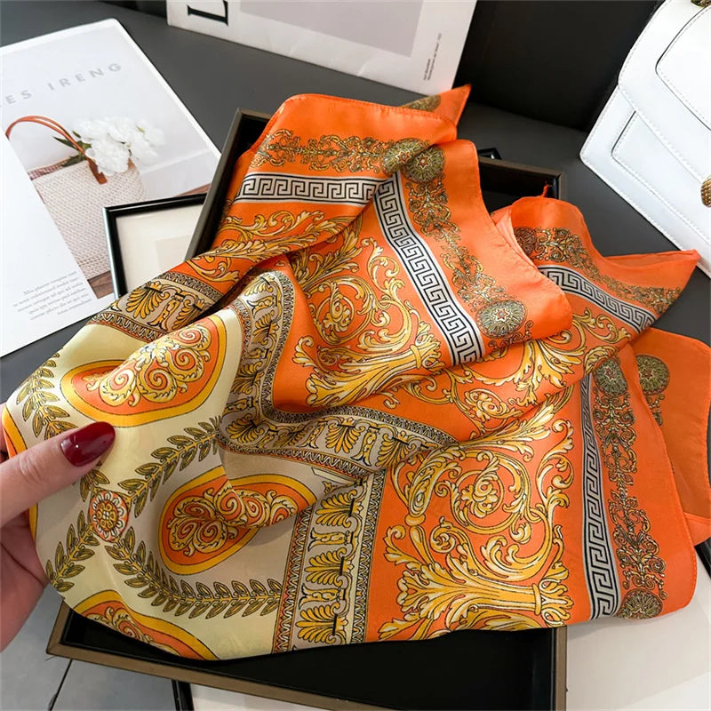 70X70cmPrinted Women's Scarf Pashmina Silk Scarf