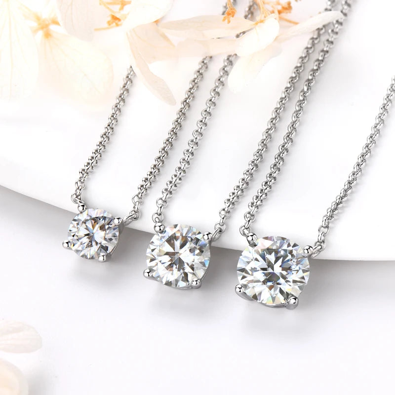 Original 3CT 1CT 2CT Moissanite Necklace