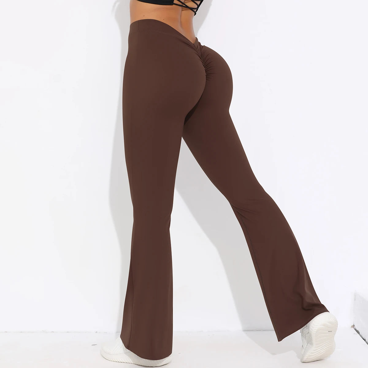 Scrunch Butt Gym Flare Leggings Sexy V Waist Push Up Leggings