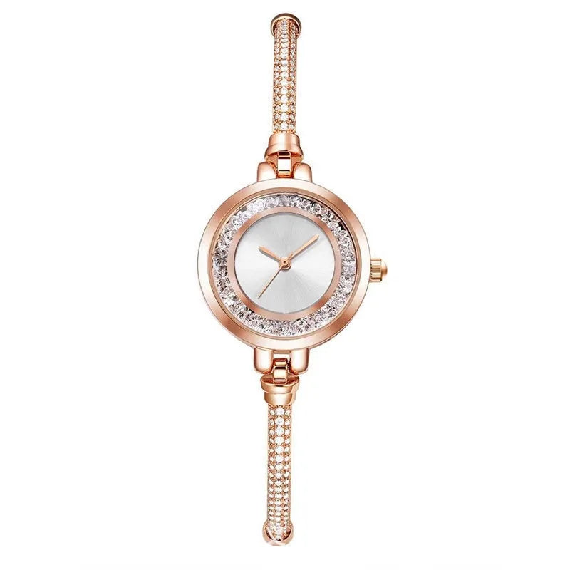 Women's Wristwatch Gold Bracelet Small Dial Elegant Watch