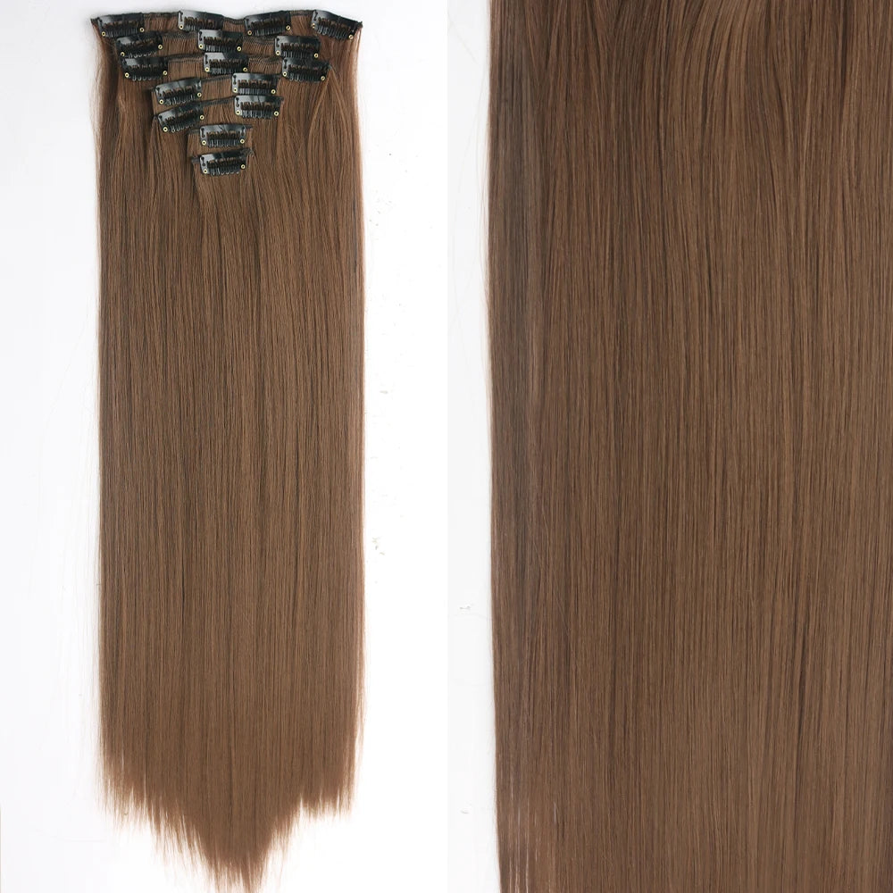 7Pcs/Set 16 Clips Hair Extension