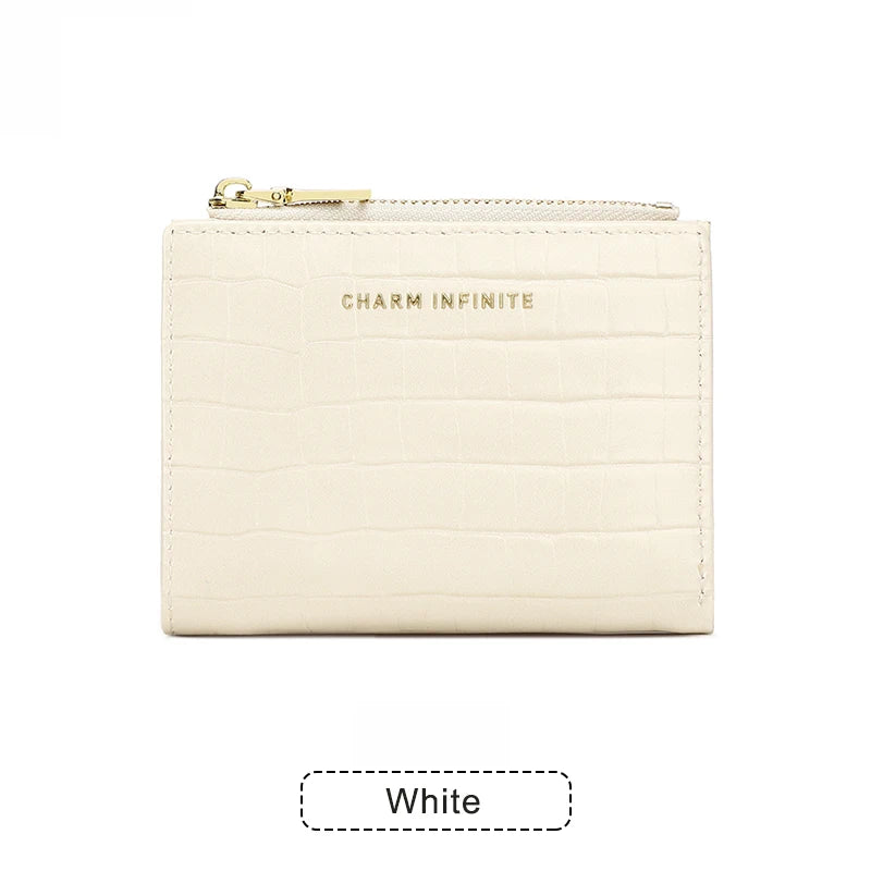 women's short wallet crocodile soft skin purse