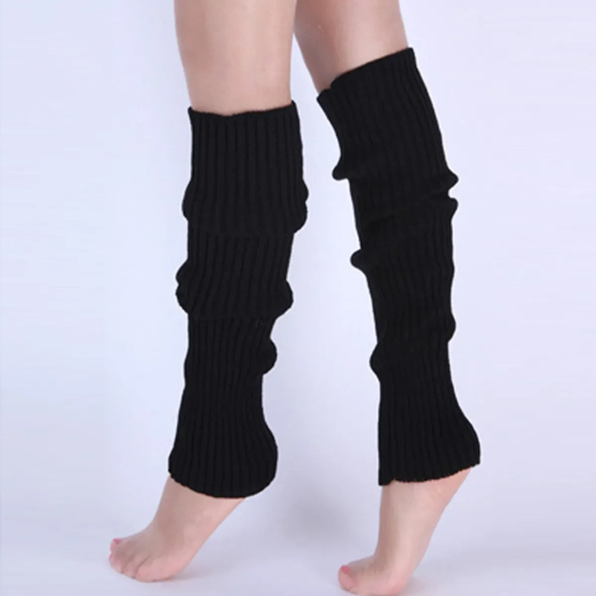 Classic Knit Leg Warmers Rib-Knit Knee-High Leg Warmer Socks