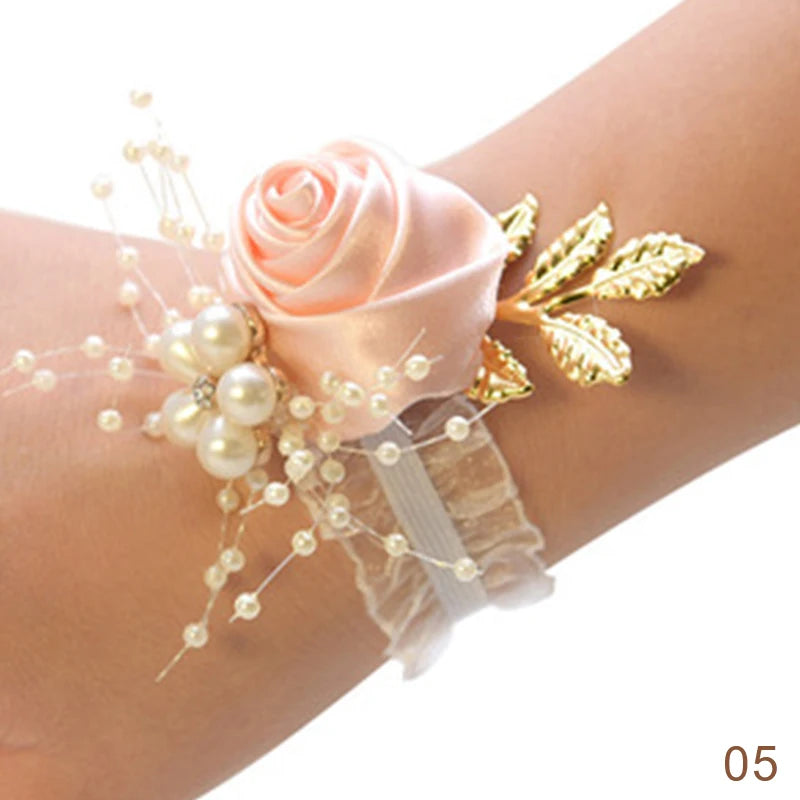 Bridesmaid Faux Rose Bracelet